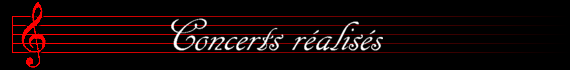 Concerts réalisés